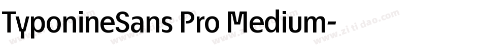 TyponineSans Pro Medium字体转换